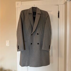 Frank & Oak Heather Grey Double-Breasted Pea Coat